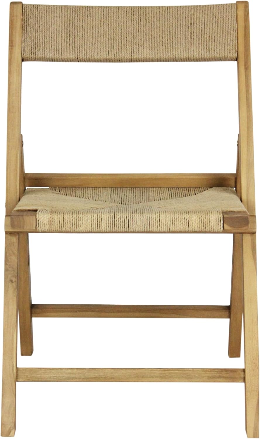 JONATHAN Y FLD1002A-SET2 Kiawah Coastal Modern Wood Woven Seagrass Folding Chair Transitional, Bohemian, Classic, Scandinavian, Minimalist, Mid-Century, Natural (Set of 2)