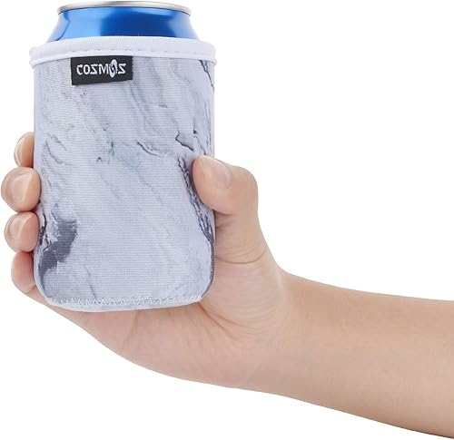 Miniatura 4 de CM Fundas de neopreno suave estándar para latas de bebidas, aislantes regulares estándar para latas estándar de 12 onzas líquidas para latas de