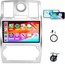 4G+64G Android Autoradio pour Chrysler 300 300C 2004-2011 Radio CarPlay Android Auto sans Fil, Hodozzy 9 Pouces Écran Tactile Stéréo GPS Navigation, WiFi, DSP FM/RDS Bluetooth Radio 2 DIN+Caméra