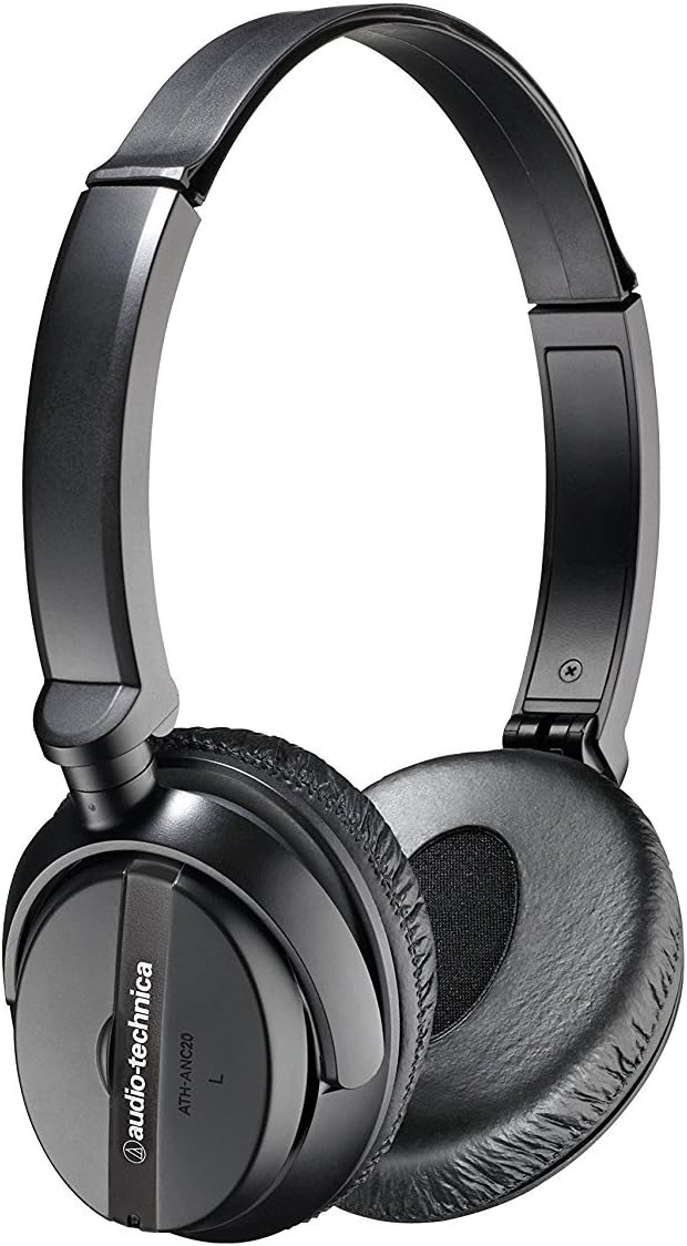 Audio-Technica ATH-ANC20 QuietPoint Active Noise-Cancelling On-Ear Headphones - Thumbnail 2