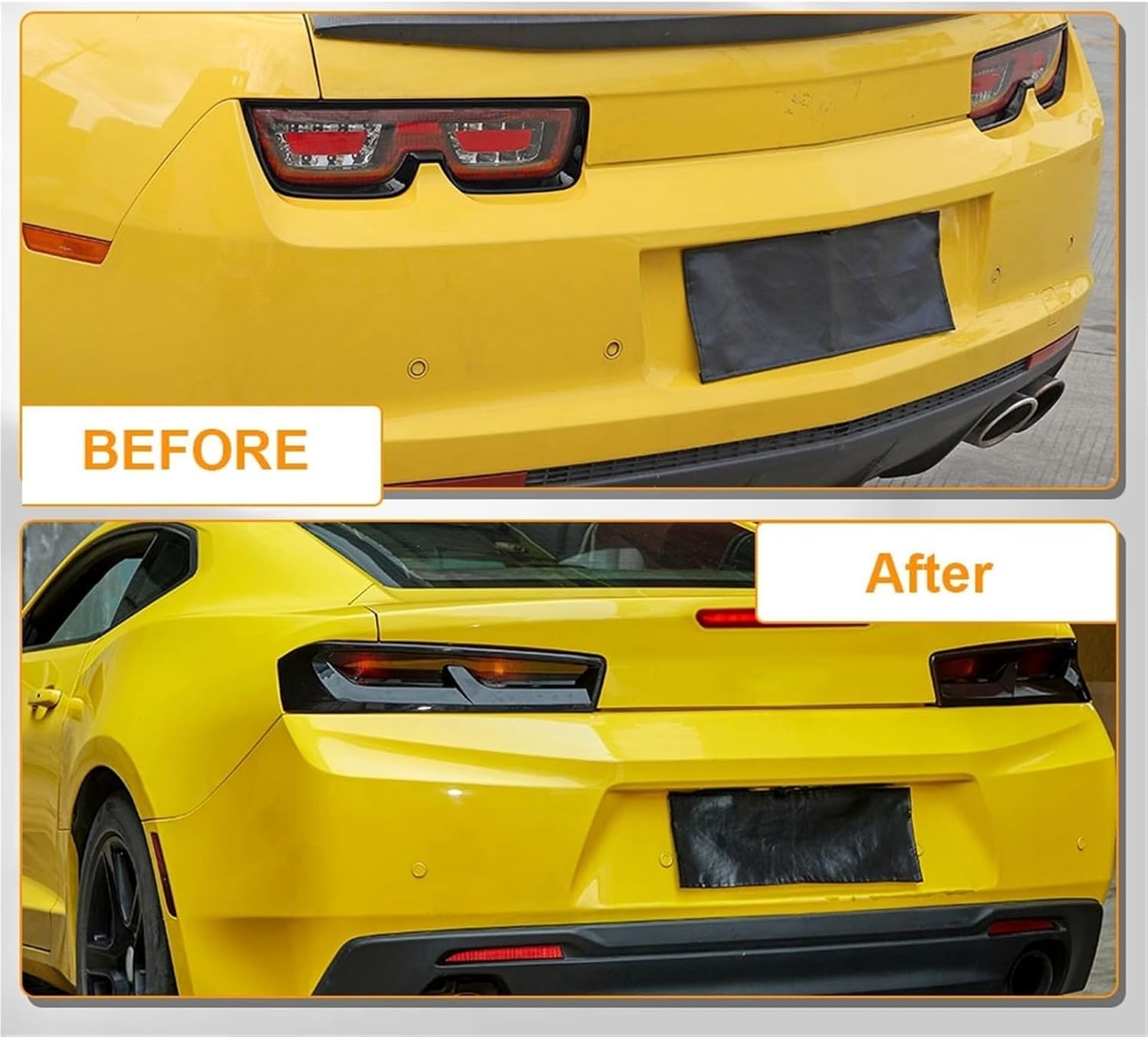 Black Rear Tail Light Lamp Taillight Decoration Cover Compatible For Chevrolet Camaro 2016 2017 2018 Car Exterior Accessories