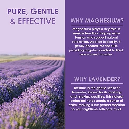 Miniatura 7 de Crema hidratante de magnesio para alivio muscular, apoyo al sueño y alivio del estrés, fórmula de absorción rápida, agradable a la piel, ligeramente