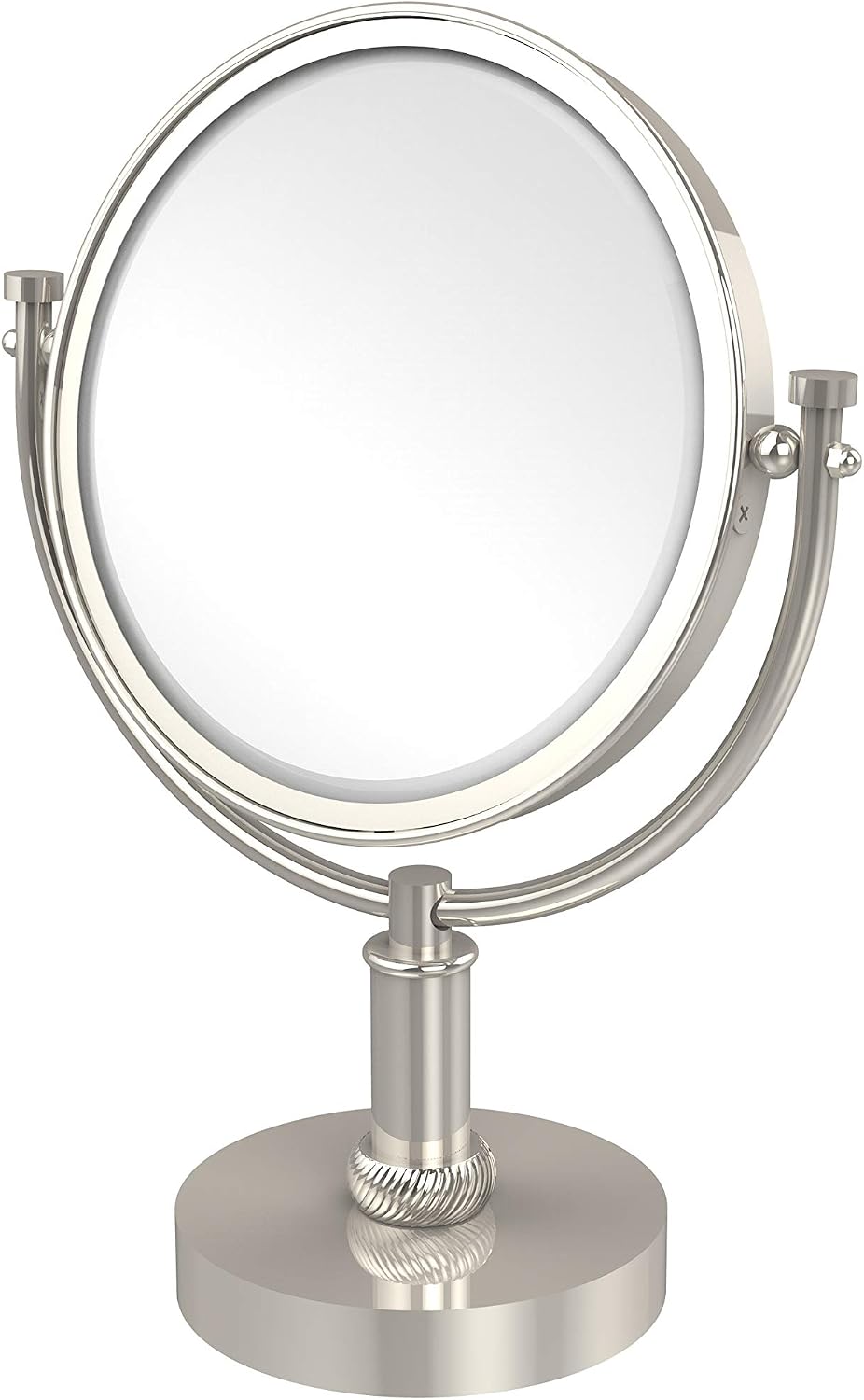 Allied Brass DM-4T/3X 8 Inch Vanity Top 3X Magnification Make-Up Mirror, Antique Pewter