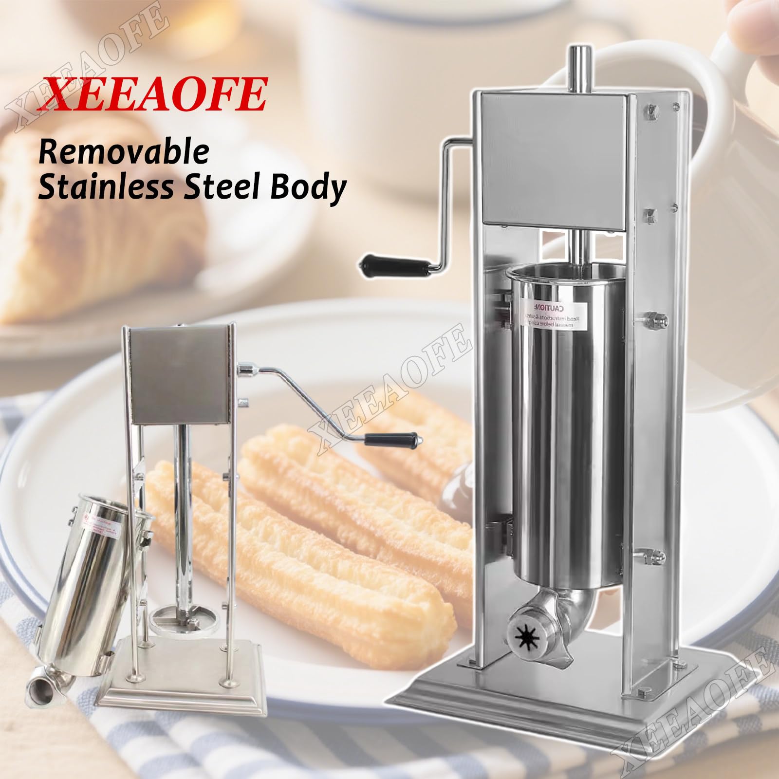 Machine de remplissage de dessert en acier inoxydable, machine à churros et beignets verticaux pour la maison, les restaurants et les boulangeries