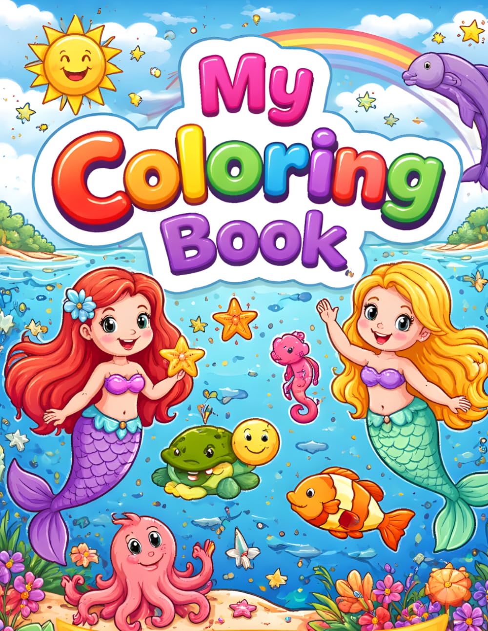 Ocean Adventures Coloring Book for Kids: Mermaids & Sea Creatures: Mermaids & Sea Life Coloring Book for Kids Ages 3-10 | Fun and Easy Ocean Animal Coloring Pages for Toddlers and Preschoolers