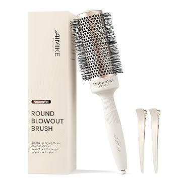 AIMIKE Round Brush for Blow Out, NaturaVol Medium Round Hair