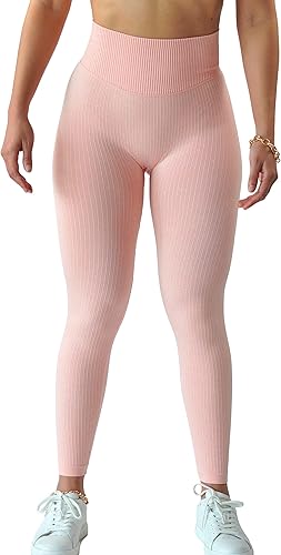 Miniatura 2 de Conjunto de 2 piezas de leggings de entrenamiento y brasier deportivo sin costuras acanalado para mujer