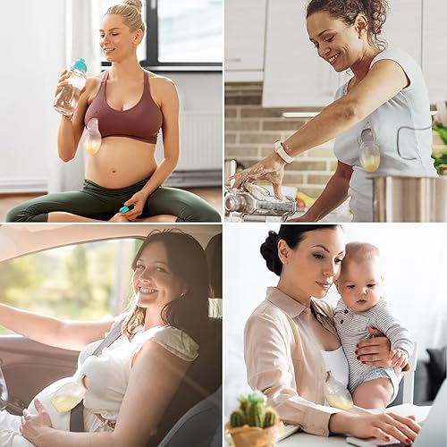 Miniatura 7 de Bumblebee Extractor de leche manual con tapón y tapa para lactancia materna en caja de regalo, silicona de grado alimenticio, libre de PVC y ftalatos