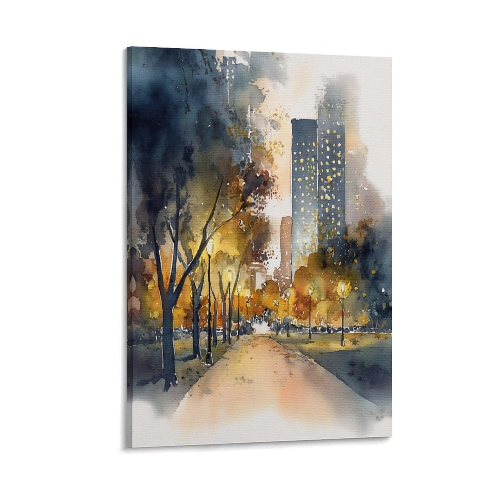 XWYMXZ Minneapolis Watercolor 24x36inch(60x90cm) Vintage Travel Poster Watercolor Canvas Art
