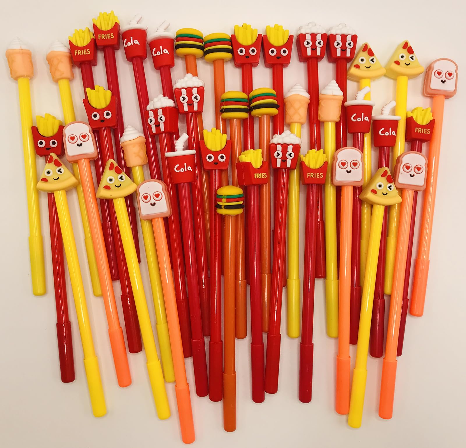 40 bonitos bolígrafos de tinta de gel para alimentos, hamburguesa Kawaii de 0.5 mm, tinta negra, bolígrafos de escritura novedosos para escribir, tomar notas, suministros para el hogar y la