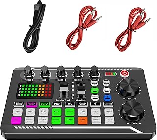MKYOKO Condenser Microphone Bundle, All in Podcast Production Studio, Professional Audio Mixer for Streaming, Soundboard Console System, Podcast Sound Card