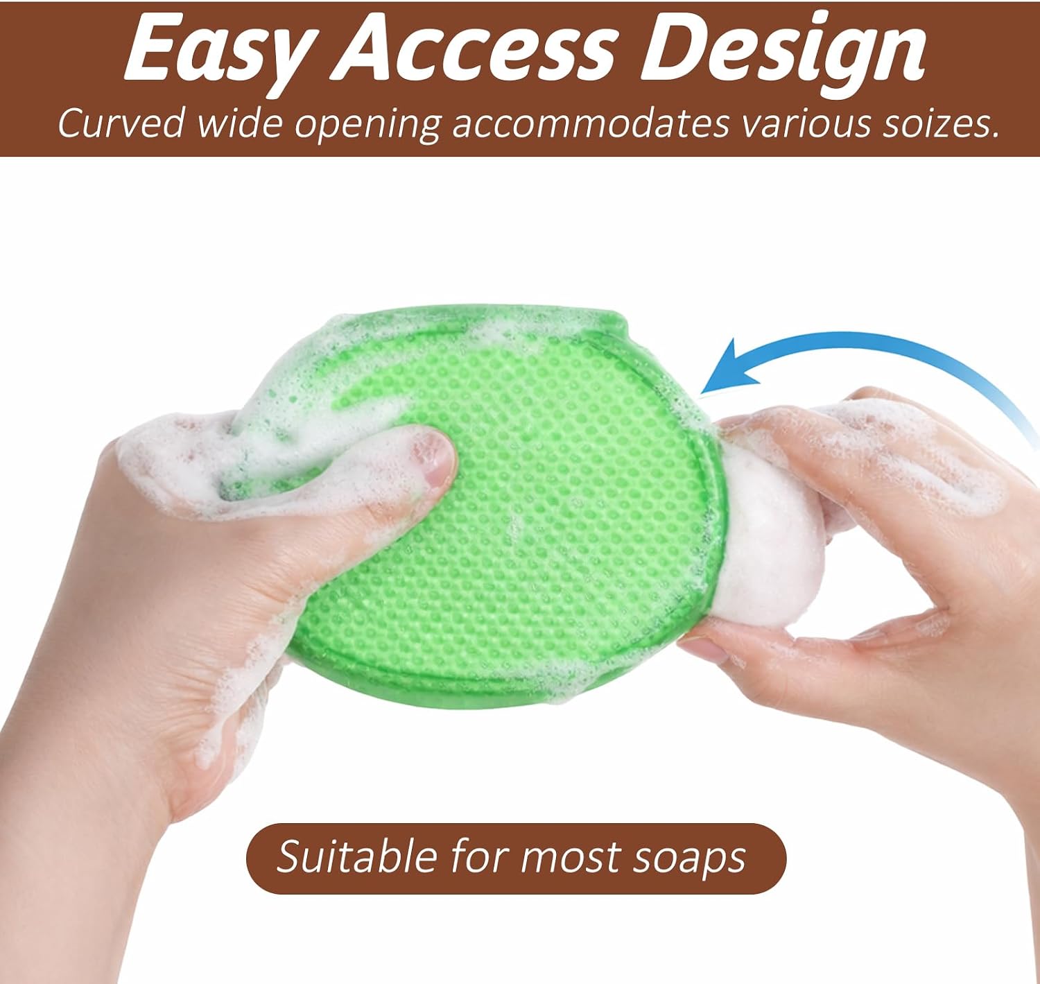 4Pcs Shower Bathing Accessories Soap Saver Bag Soap Scrubber Pouch