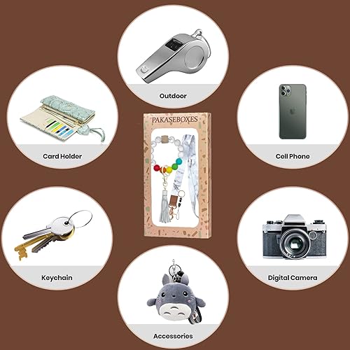 Miniatura 5 de Cordón para el cuello para llaves, pulsera con llavero, soporte para tarjetas de identificación, regalo para profesores, mujeres, hombres