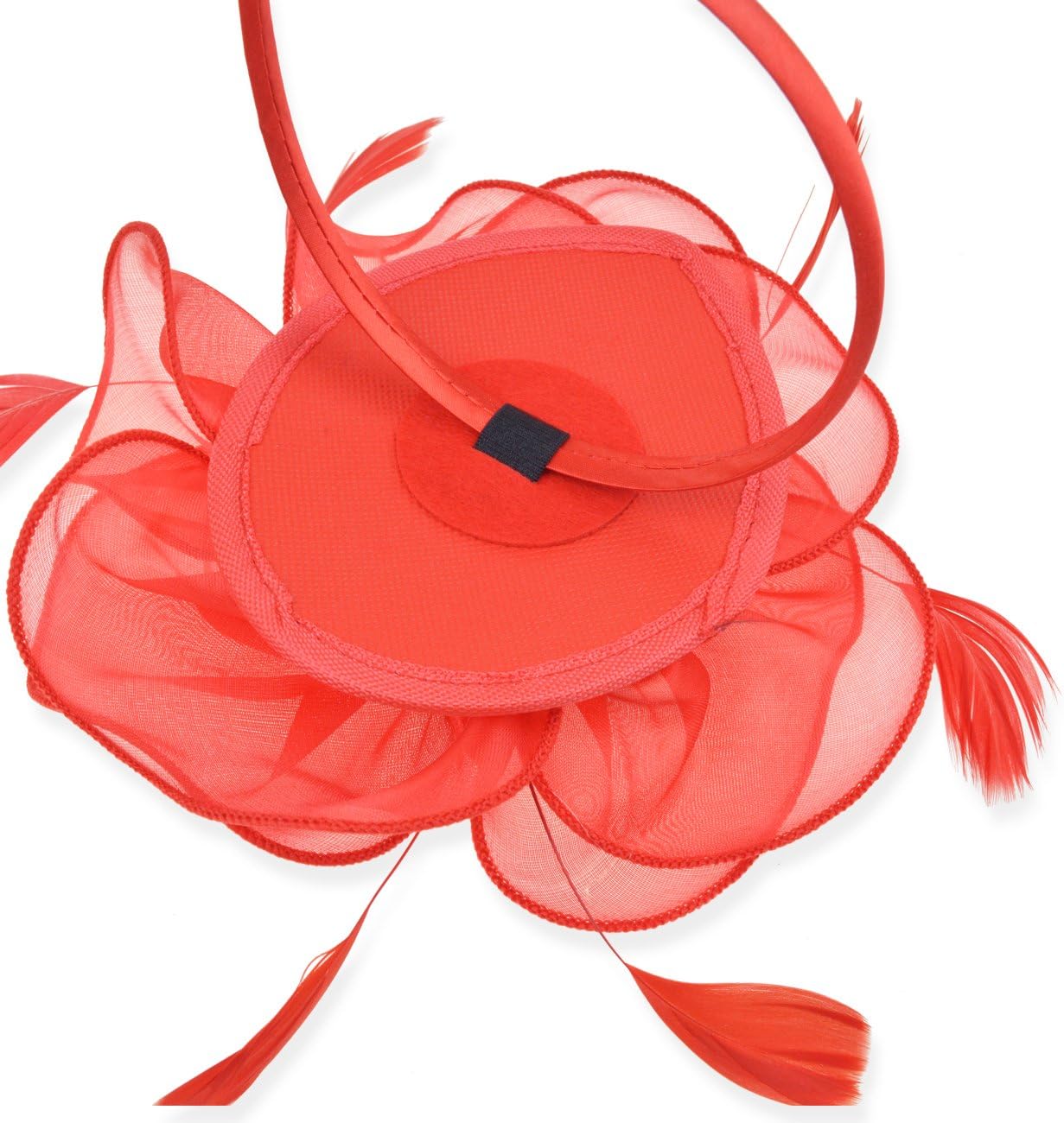 DRESHOW Fascinators Hat Tea Party Headwear Ribbons Feathers on a Headband and a Clip for Women - Image 5