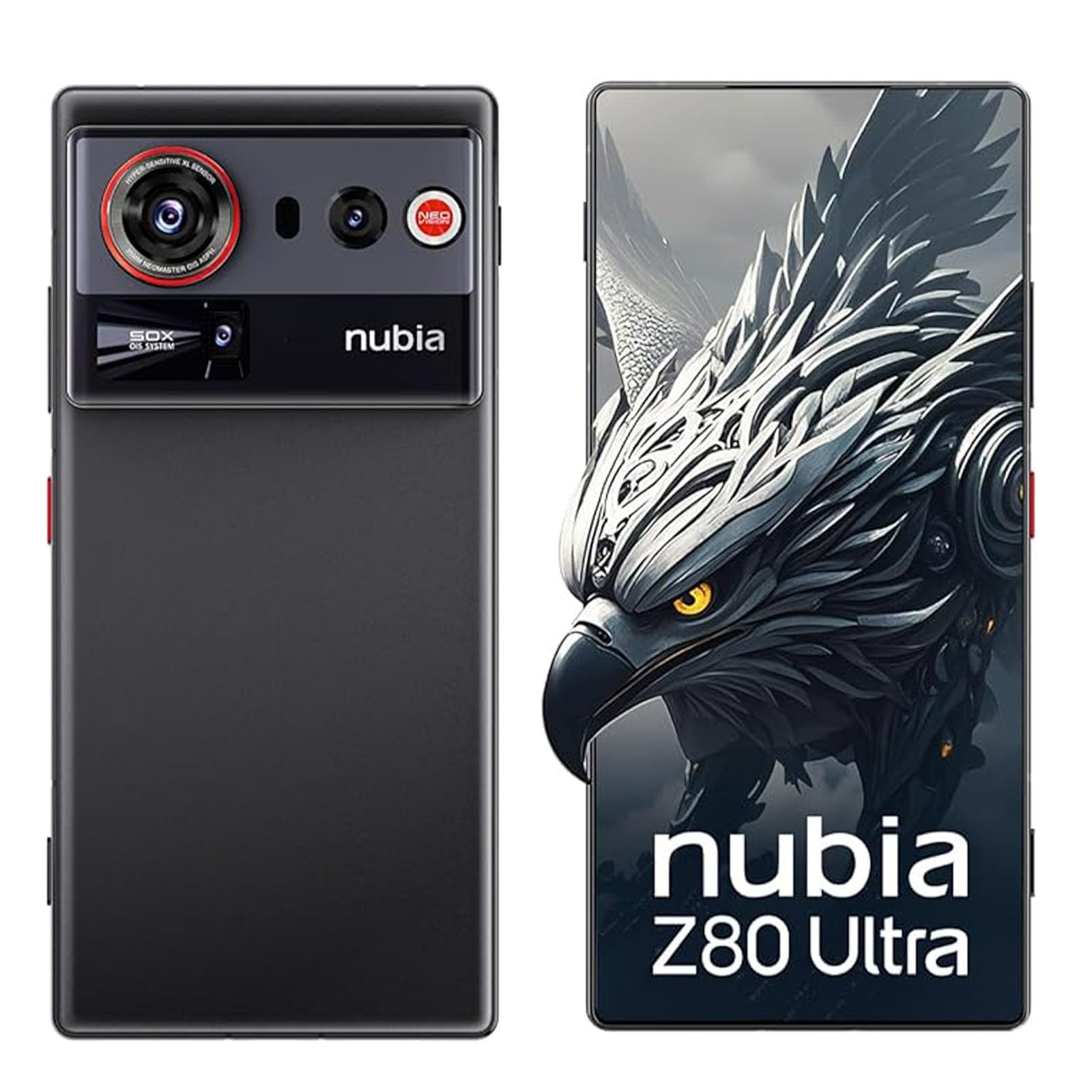 nubia Z80 Ultra 5G Smartphone Z80 Ultra 5G Android Libero Smartphone, Snapdragon 8 Elite Gen 5, Tripla Fotocamera IA 50 MP, 6,85'' OLED 144Hz, Ricarica Wireless 80W, IP68/IP69 Nero (16+1TB)
