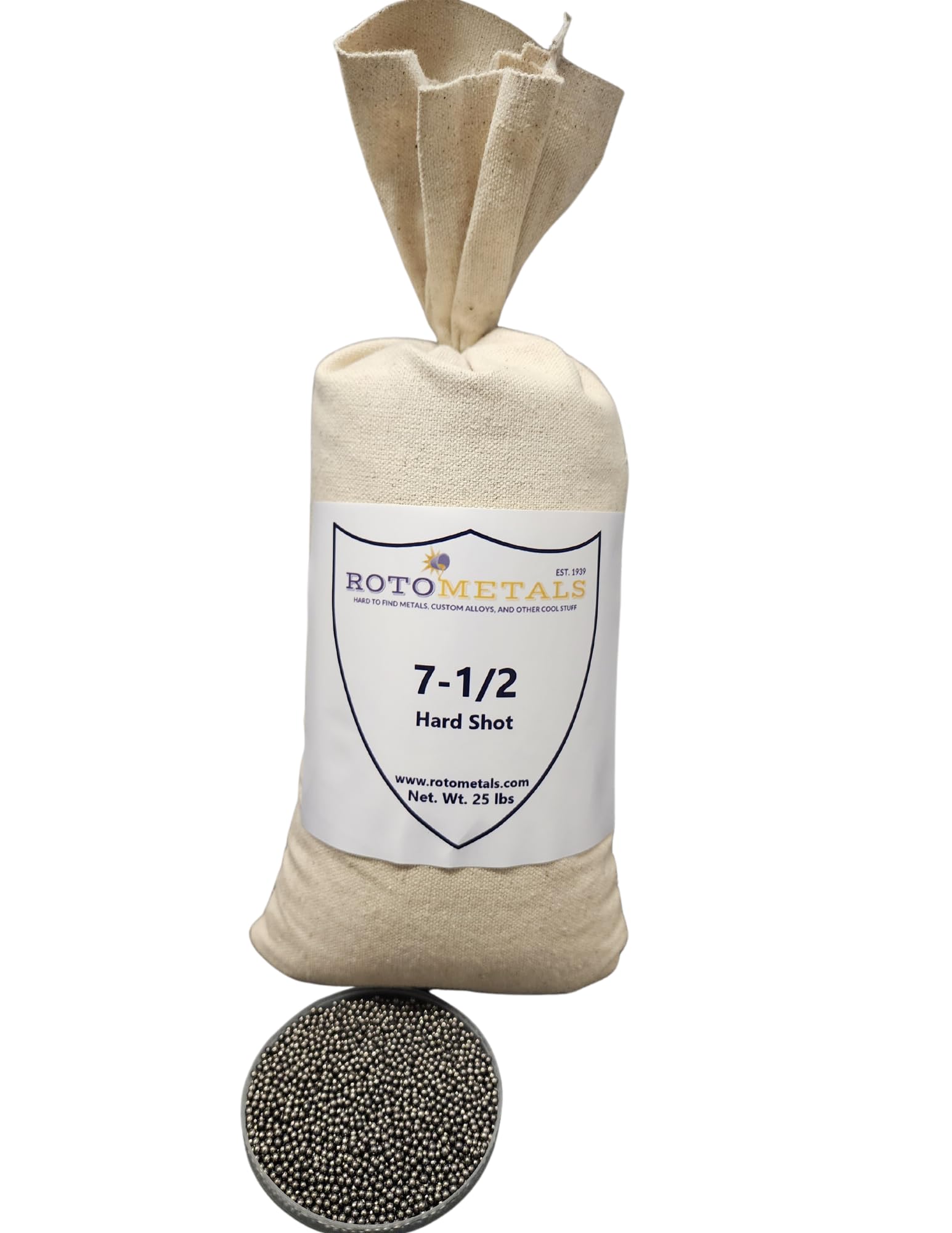 Roto Metals Lead Shot - Bulk Lead Shot for Reloading Ballast Weights Shooting Sled Scuba Lead Shot Weight Lead Ball Shot Heavy Duty Lead Balls Lead Shots - 25lb Lead Shot Bag