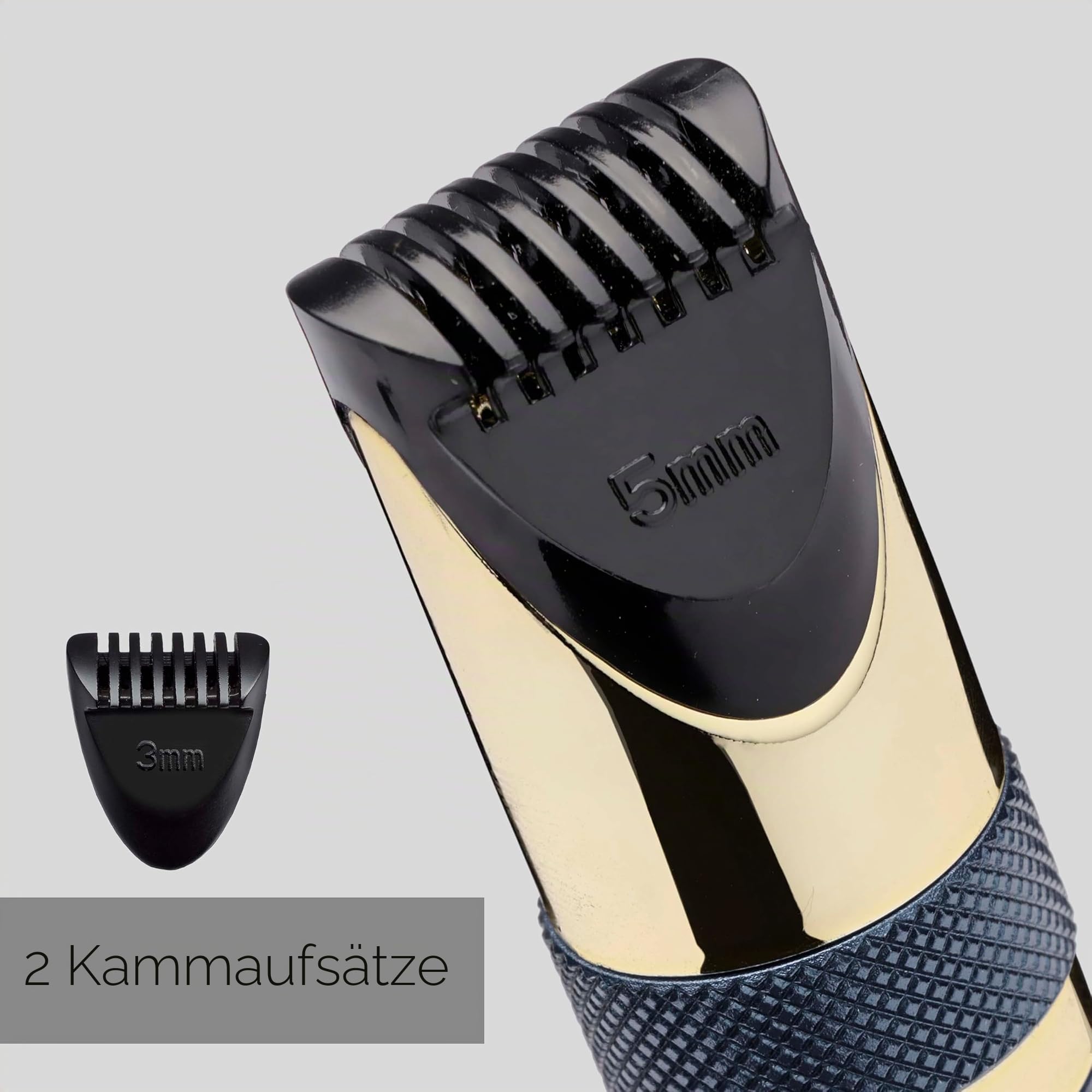 BaByliss Super-X Metal Series Nasentrimmer, Ohr-Augenbrauen-Haarschneider für Männer, Grooming Kit, Geschenke für Männer (Gold/Blau)