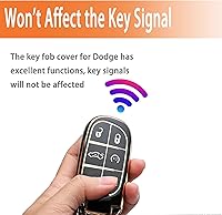 Vista 4 de Funda para llavero Dodge Challenger - 3, 4, 5 botones, protector de llavero de TPU suave