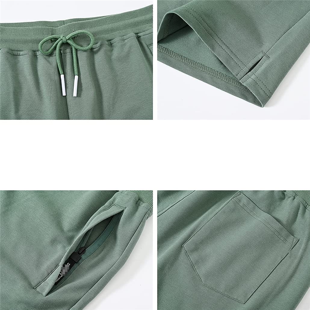 Męskie spodenki ze sznurkiem bawełniane slim fit elastyczne spodenki sportowe męskie codzienne spodnie dresowe do biegania odzież męska, Czerwony, 36W