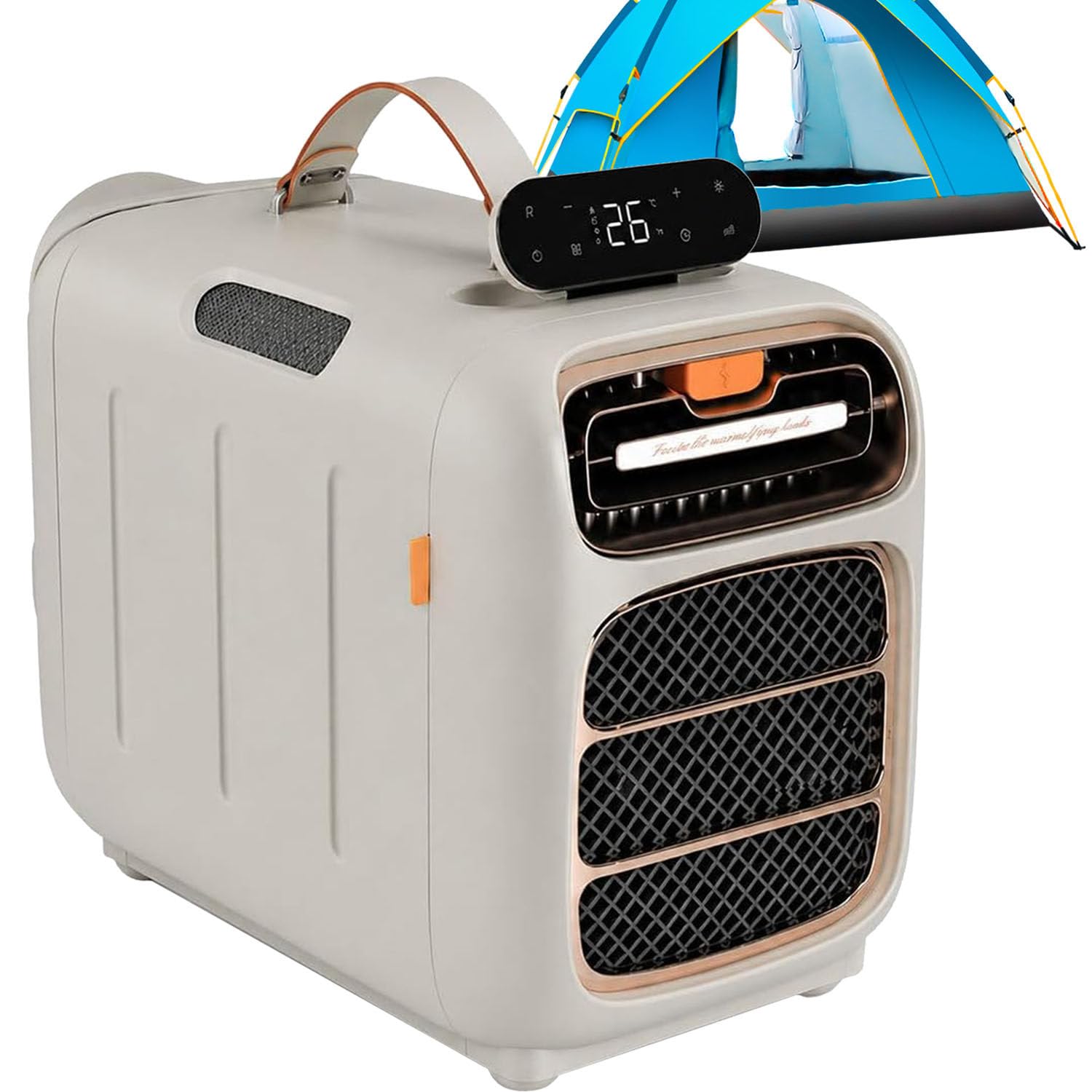 YANDDEA Portable Camping Air Conditioner for Rvs, Tents and Small Spaces, 5121 BTU, 420W Power Consumption, 12 Hour Timer, Remote Control, Rapid Cooling, Dehumidifier, Sleep Mode Cold