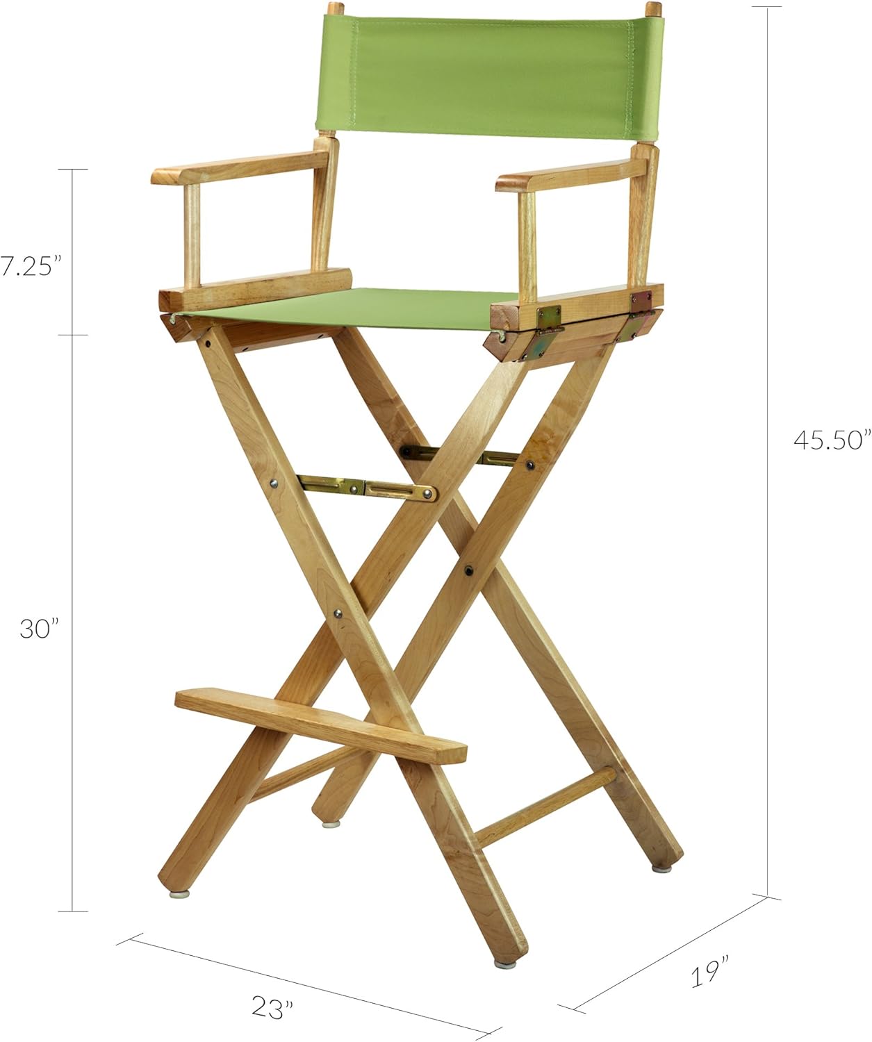 Casual Home 230-00/021-72 30" Natural Frame-Lime Green Canvas Director Chair Bar Height