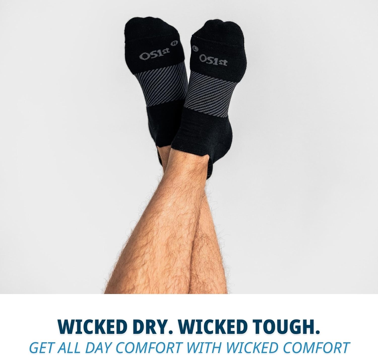 OS1st Wicked Comfort Merino Wool No Show Socks – Max Cushion, Light Compression, Blister Protection, Breathable - Image 5