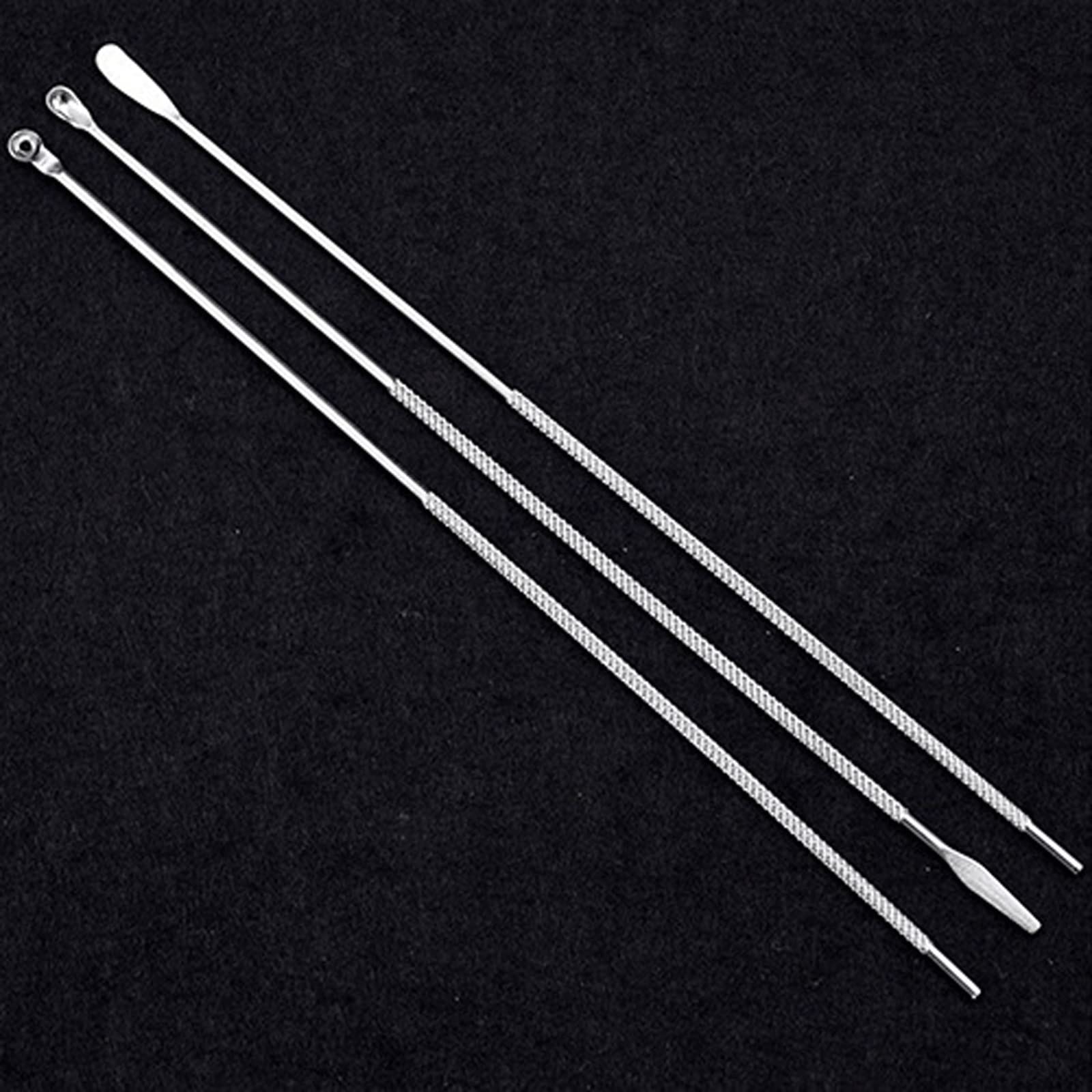Produits d'élimination du cérumen Ensemble de Cure-Oreilles en Acier Inoxydable Dissolvant de Cire de Cure-Oreille Dissolvant de Curette de
