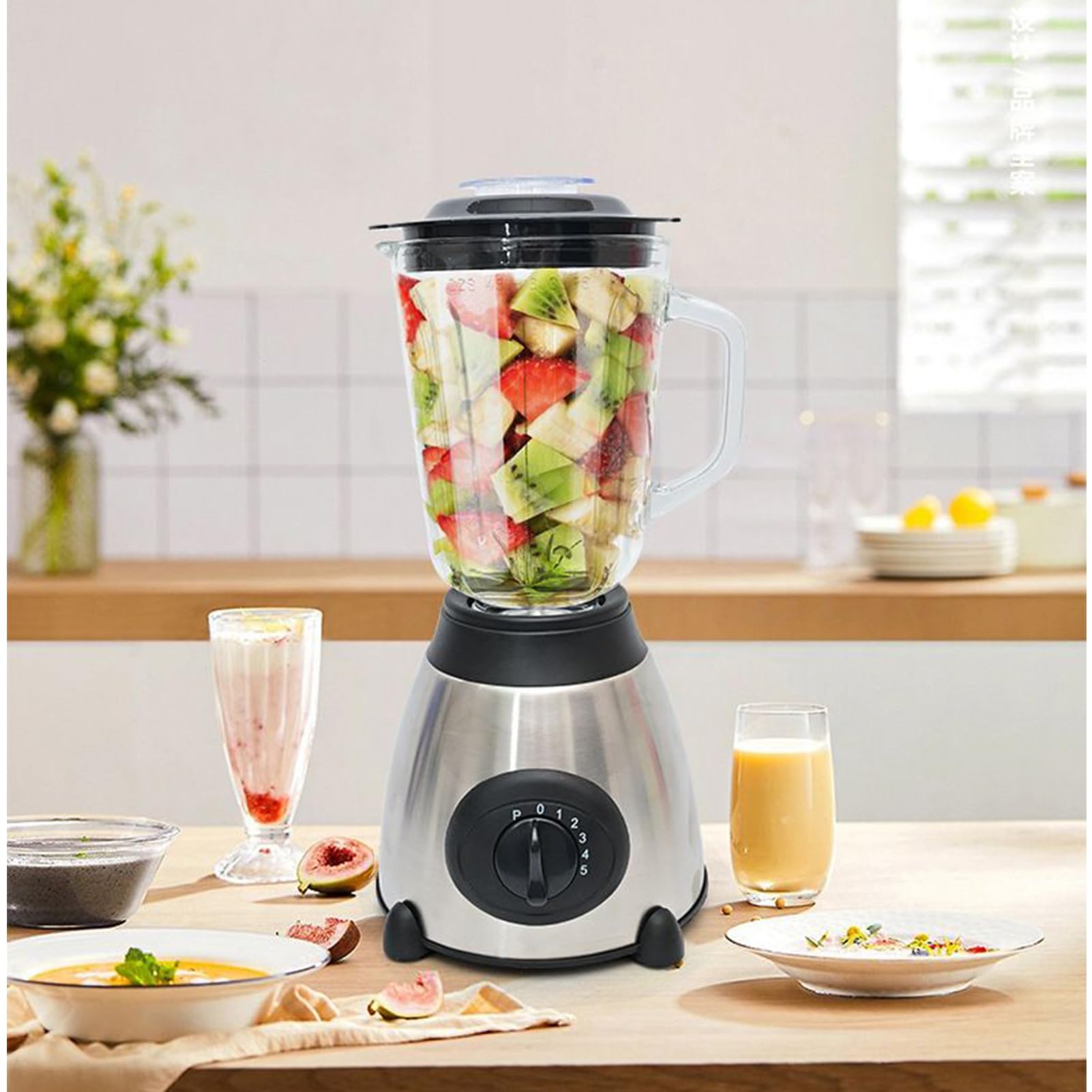 Küchenmixer,Großvolumiger Gewürz- Und Lebensmittelzerkleinerer Mit Hoher Kapazität - Hochgeschwindigkeits-Mixer für Lebensmittel - Für, Freunde, Studenten, Erwachsene, Männer, Frauen, Zuhause