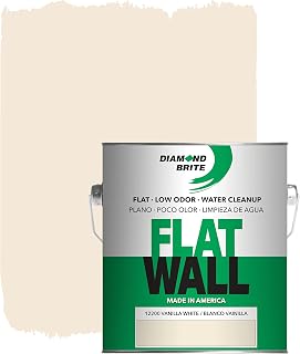 Diamond Brite Paint 1 Gallon Flat Latex Paint in Vanilla White 12200-1