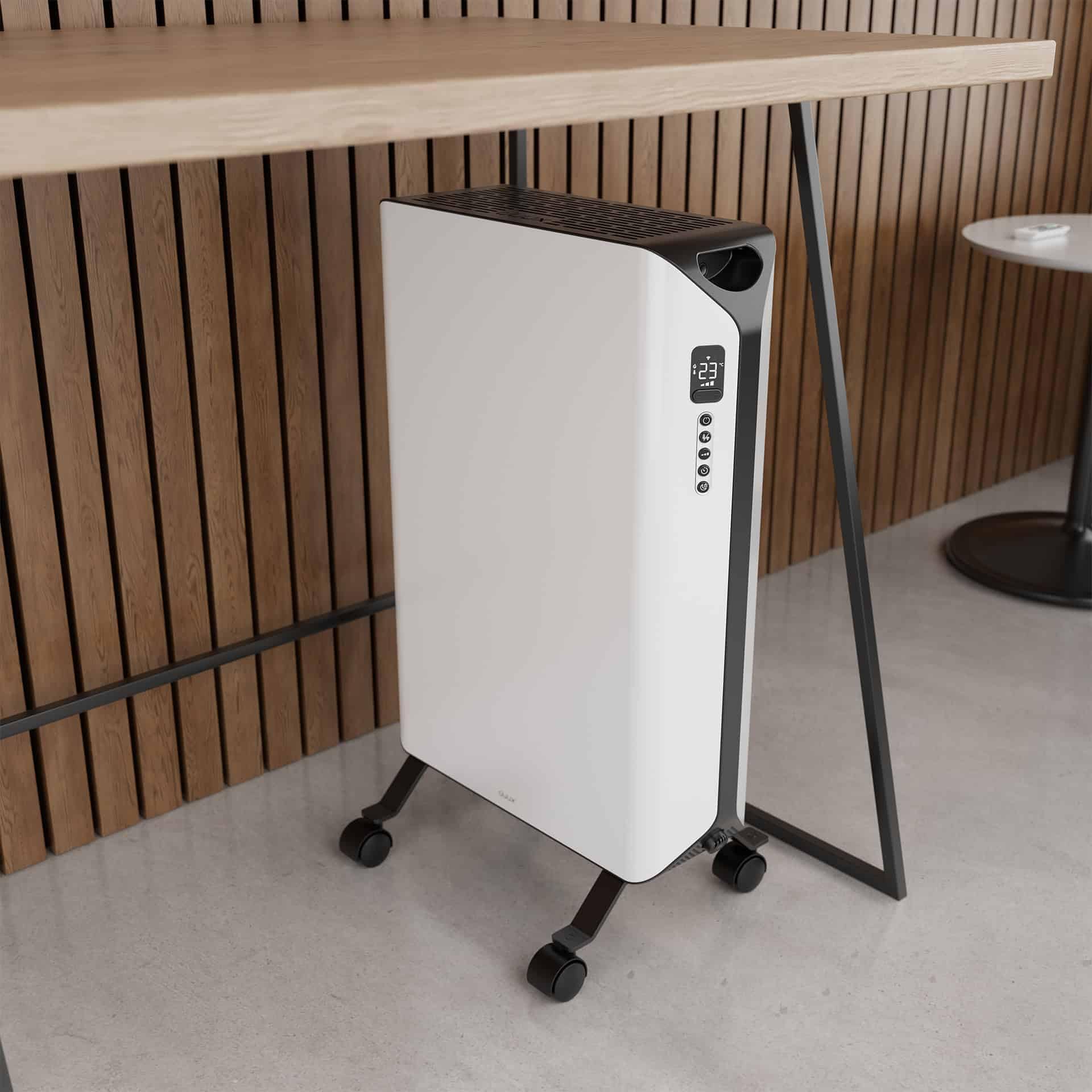 Duux Edge Oil - Radiatore ad olio intelligente con termostato - Radiatore a olio da 2000 W con modalità Boost - Bianco