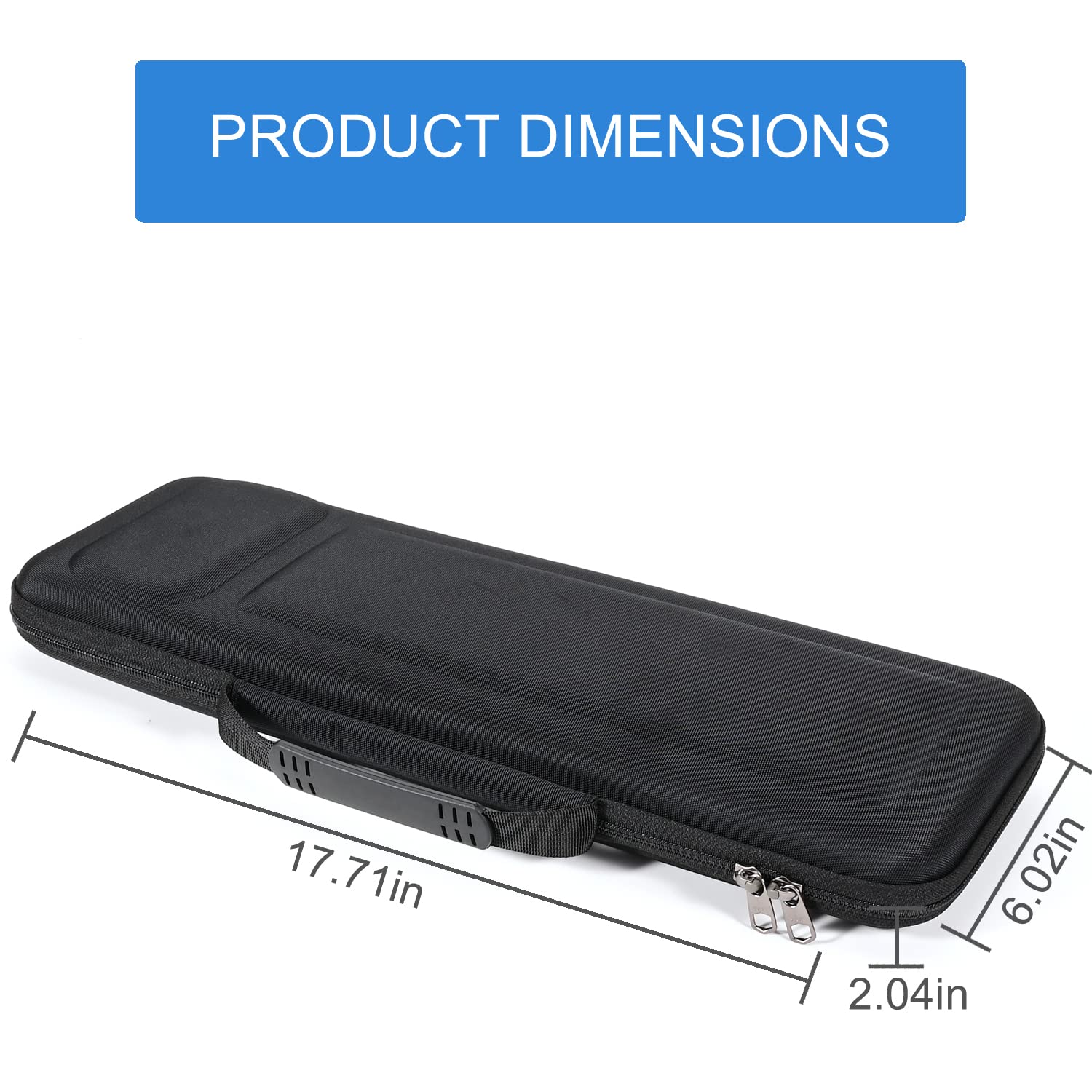 RAIACE Étui de Voyage Rigide pour Apple Magic Keyboard + Magic Mouse. (pour la Vente est Le Cas Seulement). - Noir (Doublure Noire)