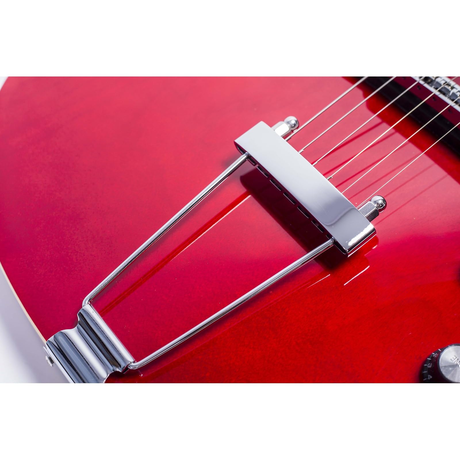 Standard Gitara Elektryczna Hollow Body Jazz Gitara Elektryczna 6 Strunowa Praworęczna Szyjka Klonowa Dla Początkujących Ćwiczących Grę