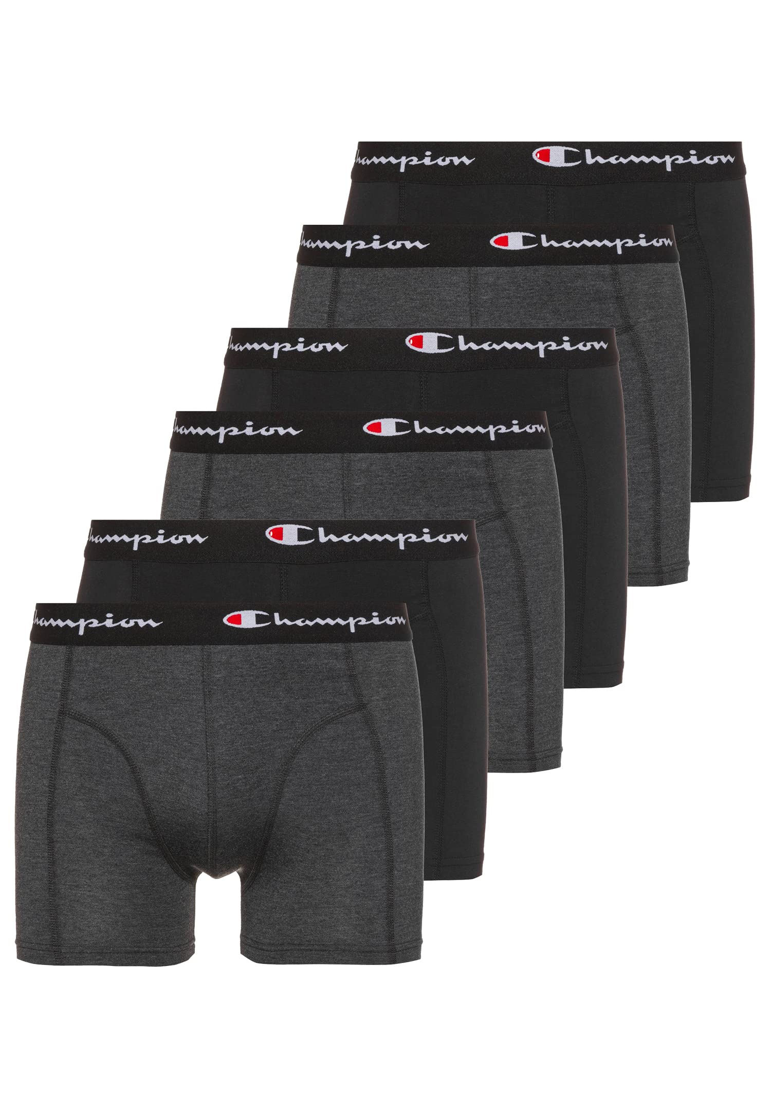 Bóxers Champion pack de 6 calzoncillos de algodón negro para el día a día 2