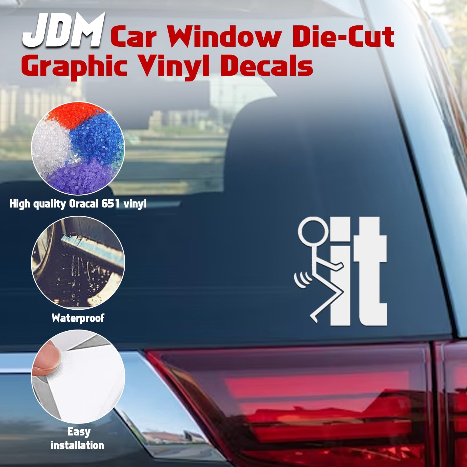 Xotic Tech 3Pcs F*ck-It Funny JDM Sticker Decal Vinyl Graphic for Cars Bumper Window Trucks Vans Walls Laptop 4