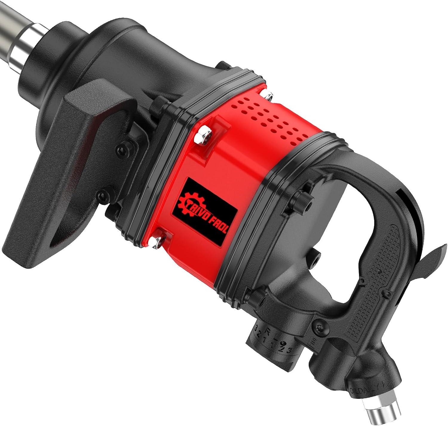 Trivd Frol Air Impact Wrench 1 inch Impact Gun 1 Inch Impact Wrench, Up to 3550 Ft.lbs, 5000RPM High Torque Pneumatic Impact Wrench with 32mm-33mm Sockets, 1/2" Air Inlet for Heavy Duty Repairs