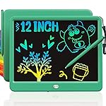 TEKFUN LCD Writing Tablet for Kids Boys Toys, 12 Inch Erasable Doodle Board Colorful Drawing Pad, Board Games Outdoor Travel Toys Gifts for Toddlers Boys Adults (Green)
