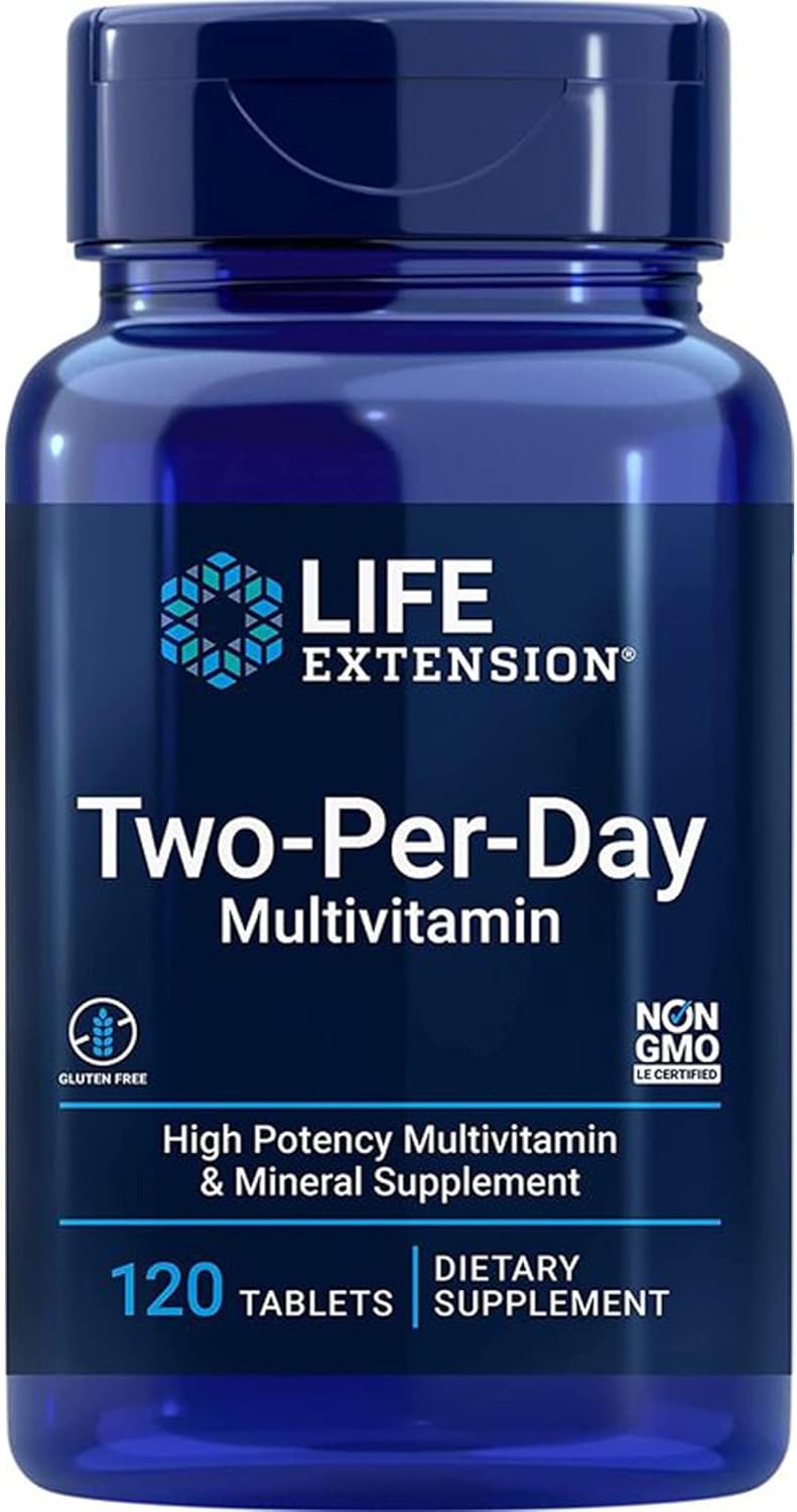 Life Extension, Multivitamin Two per Day, 120 Tablets, Gluten Free, Soy Free, Non-GMO
