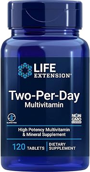 Life Extension, Multivitamin Two Per Day, 120 Tablets, Lab Tested, Gluten Free, Soy Free, Non-GMO, Multivitamins, Essential Vitamins & Minerals