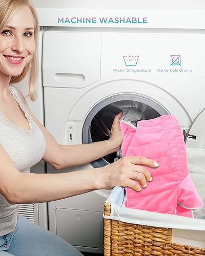 Vista 23 de Almohadilla térmica con peso para aliviar el dolor de cuello y hombros, Comfytemp de 1.5 libras, calefacción eléctrica cuello abrigo para calambres