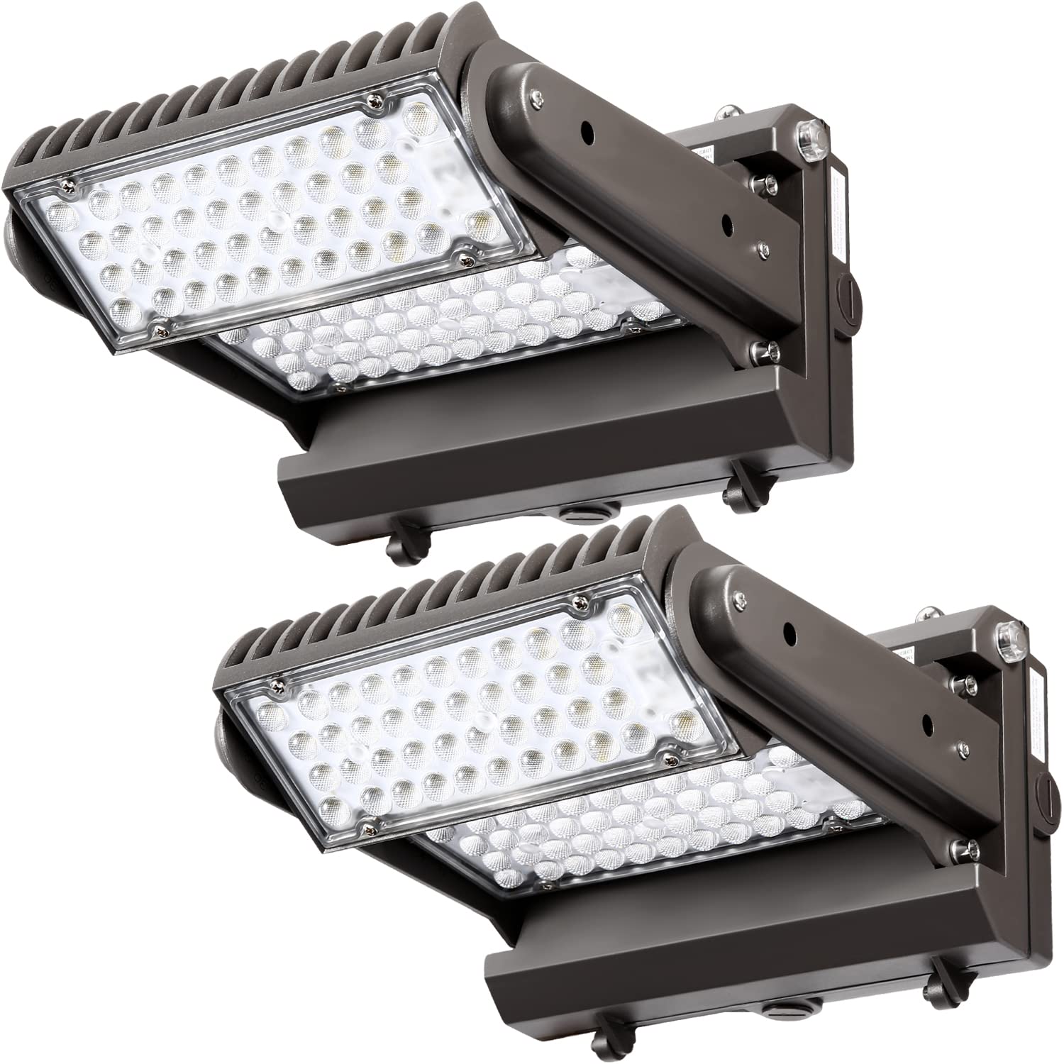 Dusk to Dawn 150W Rotatable LED Wall Pack Light, 5000K 20000LM 800-1000W HPS/HID Equiv, ETL Adjustable Head Outdoor LED Wallpack Lighting Fixture for Area Light, Parking, Garages,Warehouse,Entrance