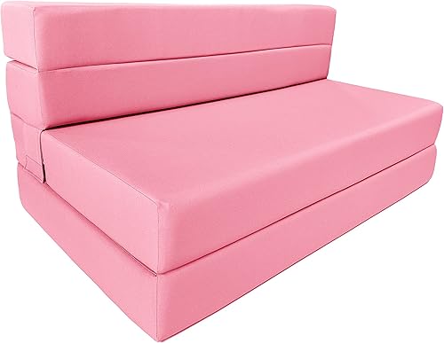 Miniatura 10 de D&D Futon Furniture Colchón plegable de espuma, tumbona para silla, sofá cama estudio para invitados, individual XL, 80 x 39 x 6 pulgadas de grosor