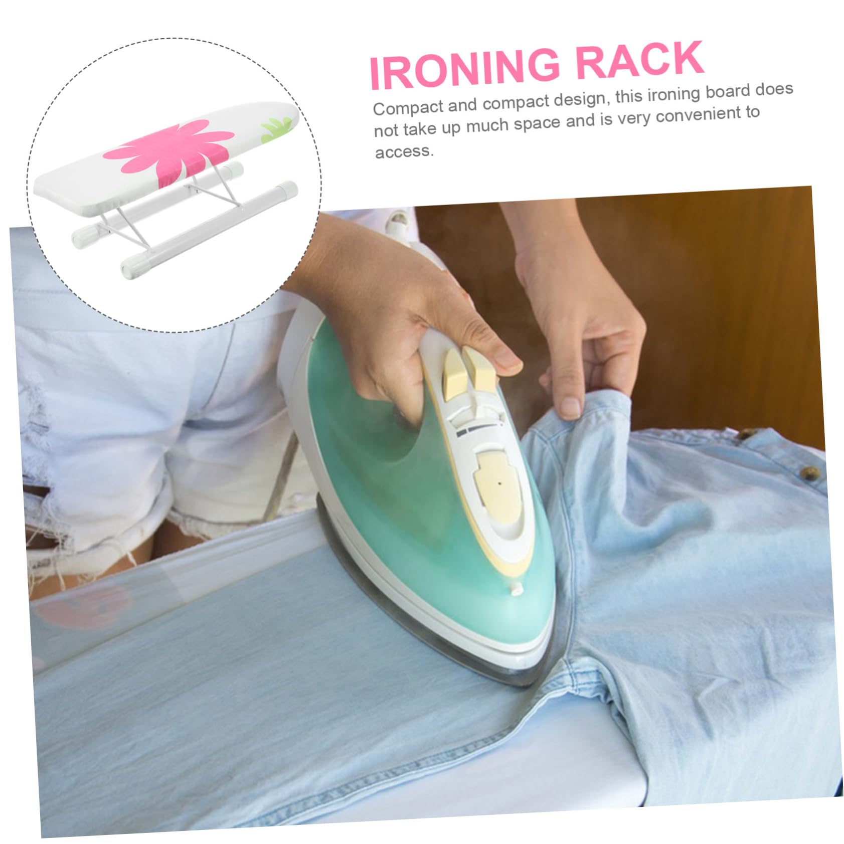 OUNONA Tappetino Per Asse Da Stiro Da Tavolo Asse Da Stiro Piccolo Per Casa Accessori Per Stirare i Vestiti Stabile e Resistente Utilizzabile in Camera Da Letto e Soggiorno