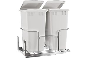 Sliding Under-Mount 50-Quart Double-Bin Pull-Out Trash Can