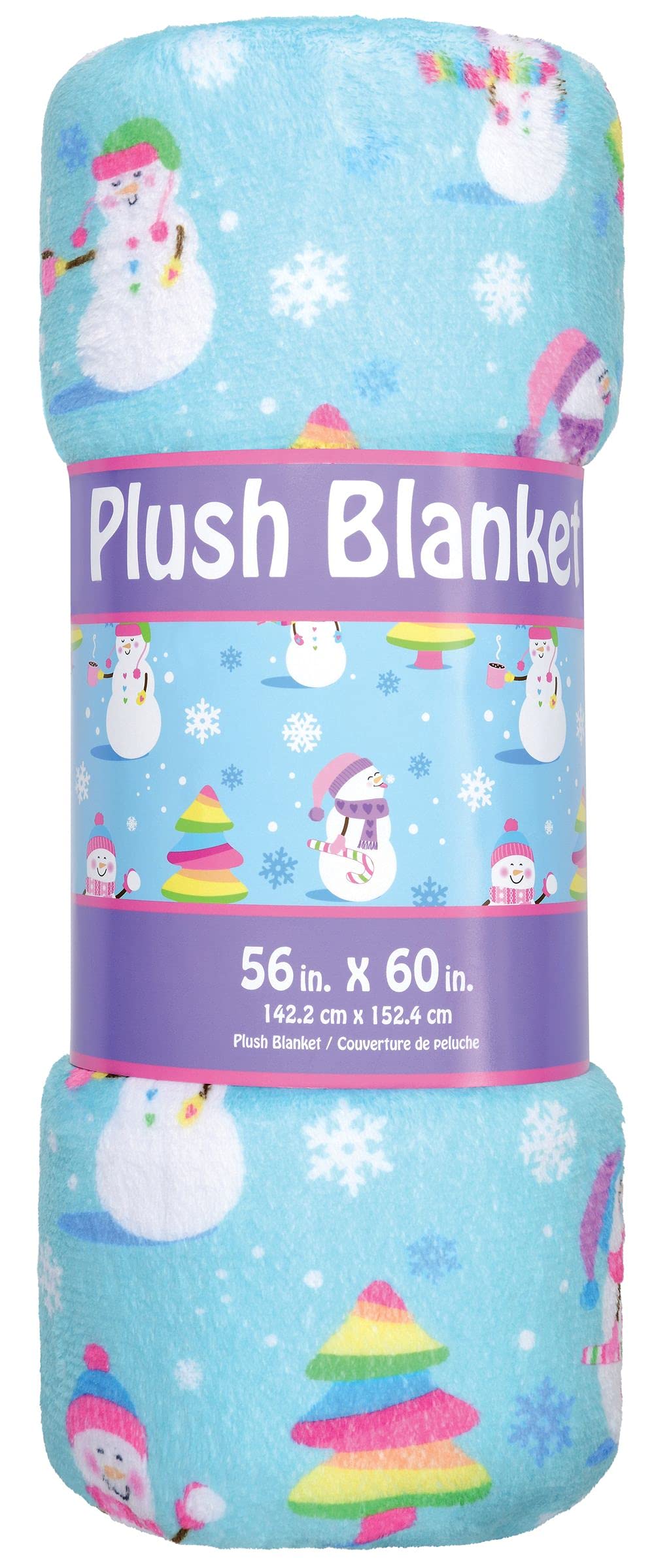 Plaid polaire iscream bonshommes de neige idée cadeau hiver doux