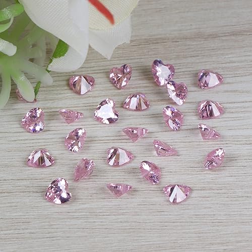Miniatura 3 de Circonita cúbica de corazón multicolor (CZ), piedras preciosas sueltas, gemas sintéticas, pequeñas piedras de circonita cúbica, gemas facetadas,