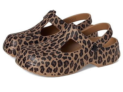 Crocs Kids Classic Mary Jane Clogs (Little Kid/Big Kid) Kids Shoes Sepia/Leopard
