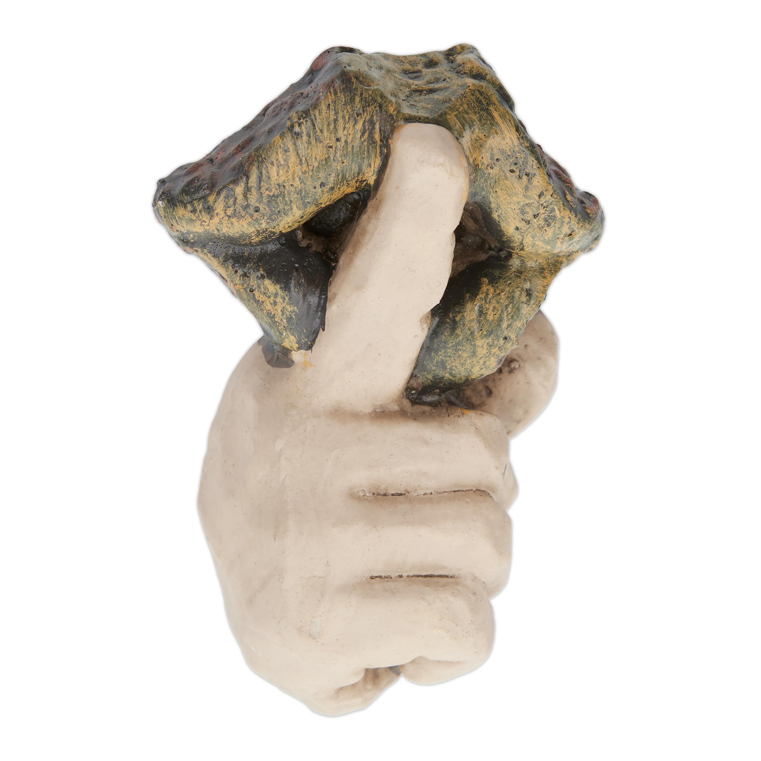 Relaxdays Accessori Decorativi per Alberi, Set 4 Parti Raffiguranti il Viso di una Persona, in Poliresina, Marrone Beige