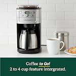 Cafetière automatique Cuisinart Burr Grind & Brew 10 tasses avec carafe thermique, programmable, Argent (DGB-950BCCNASC)