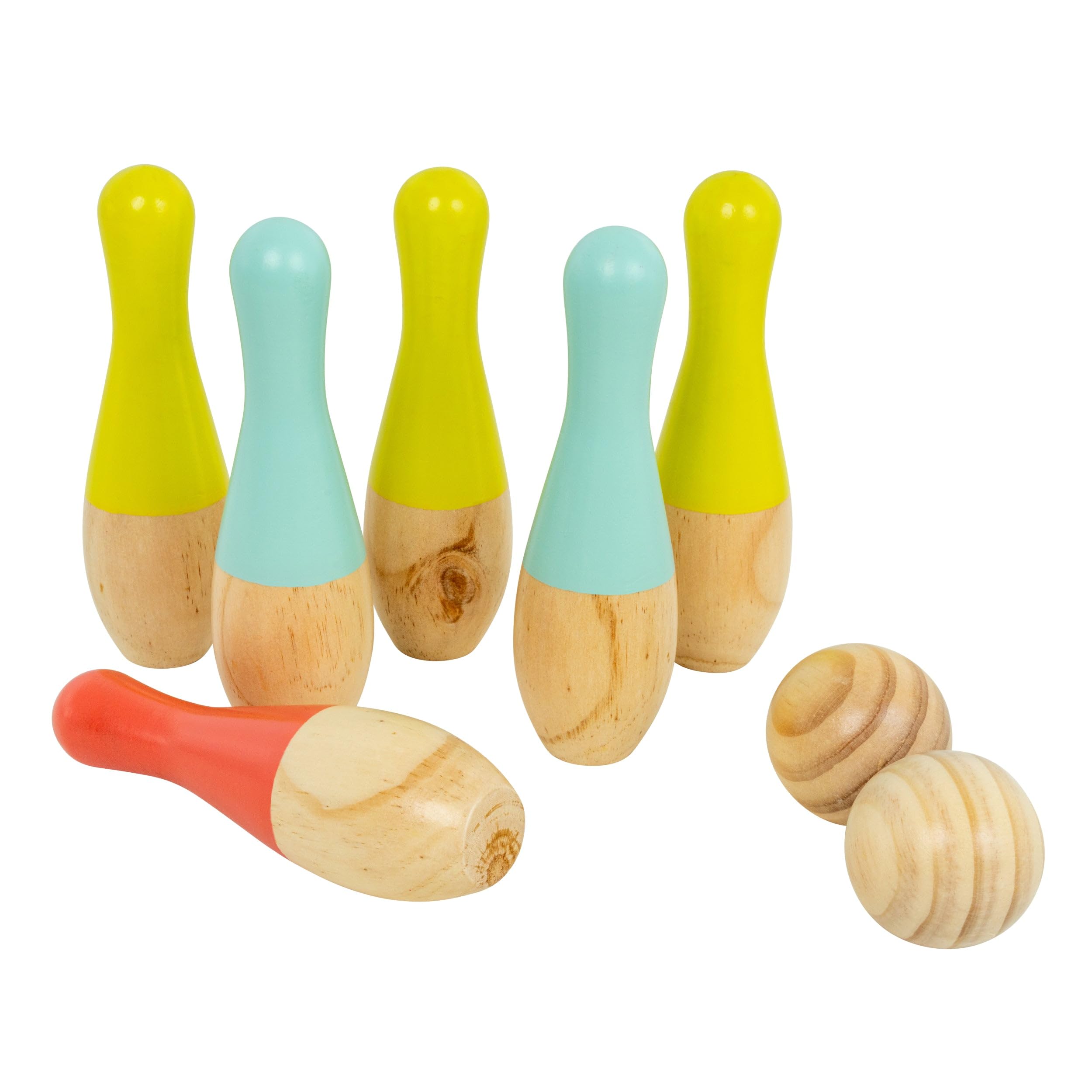 TP Toys Wooden Outdoor Skittles FSC Outdoor Garden Game for Kids Ages 3+ Fun 2+ Player Classic Lawn Skittles Game for Indoor or Outdoor Play