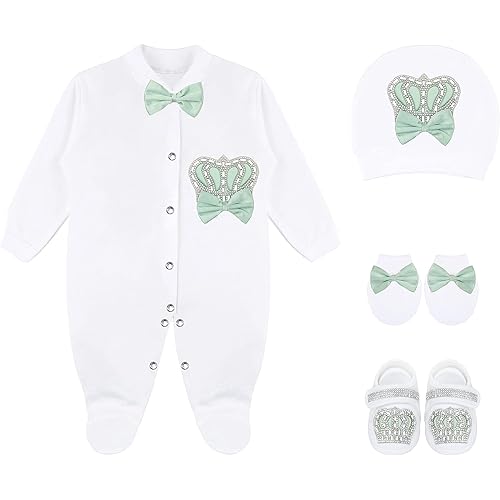 Lilax Baby Girl Newborn Jewels Layette 4 Piece Gift Set